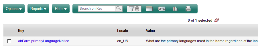 Page showing Key and Value fields.